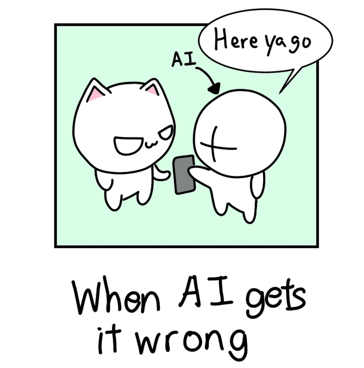 Shows AI showing a developer some of its work